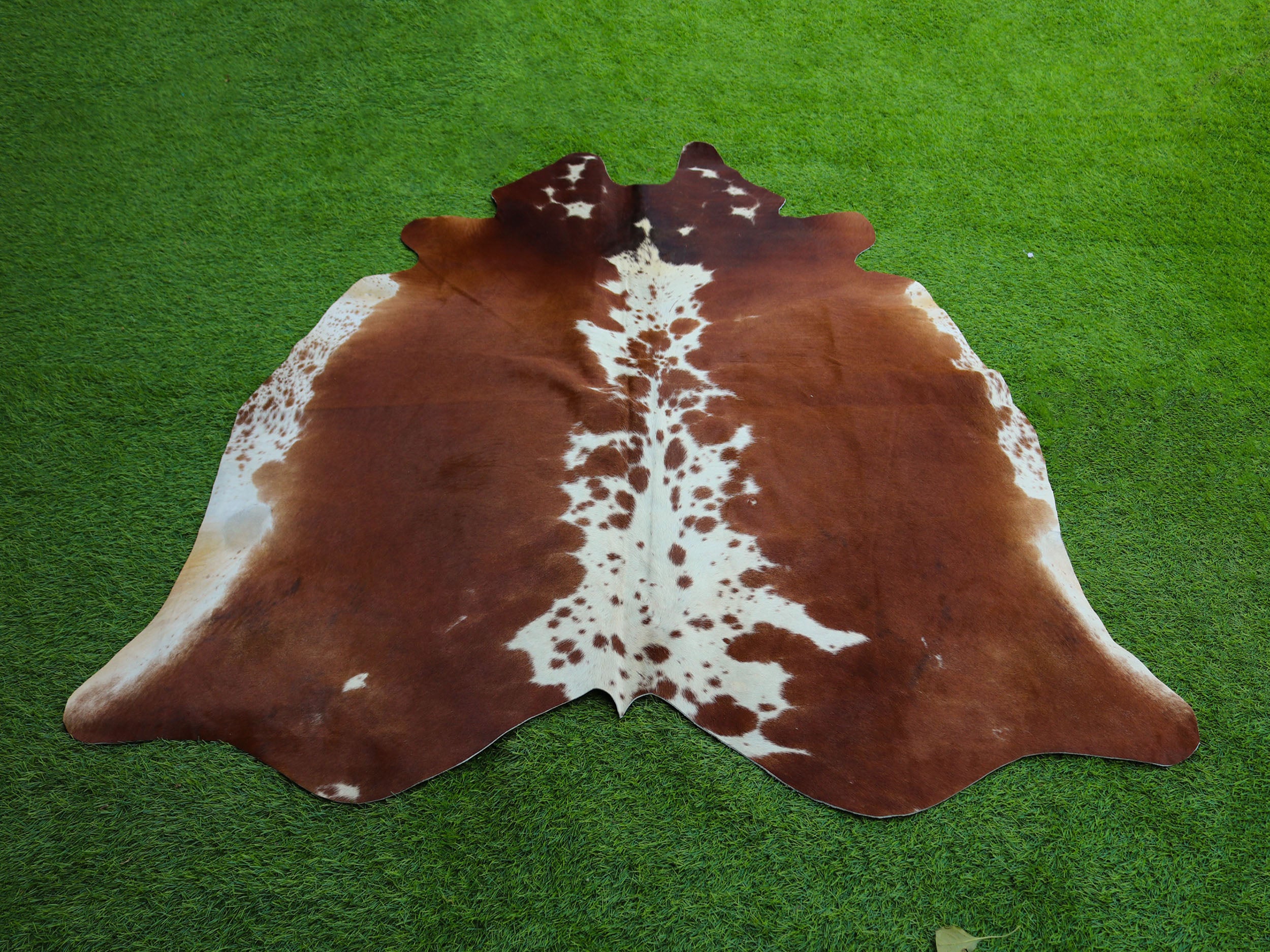 Tricolor Hereford Cowhide Rug