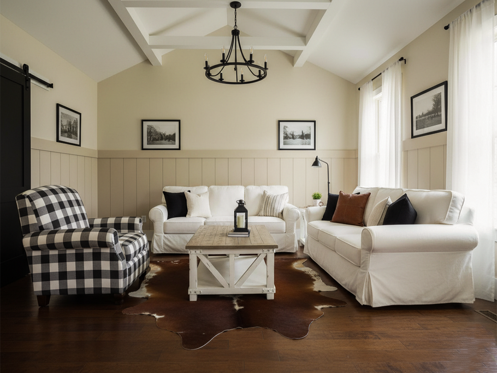 Tricolor Hereford Cowhide Rug