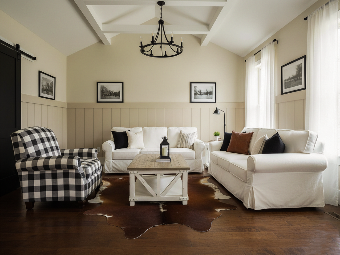 Tricolor Hereford Cowhide Rug