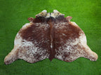 Tricolor Salt and Pepper Print Cowhide Rug