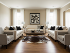 Tricolor Salt and Pepper Print Cowhide Rug