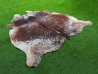 Tricolor Salt and Pepper Print Cowhide Rug