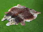 Tricolor Salt and Pepper Print Cowhide Rug