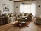 Brown and White Hereford Cowhide Rug