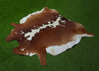 Brown and White Hereford Cowhide Rug