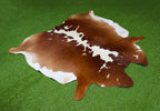 Brown and White Hereford Cowhide Rug