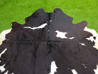 Black and White Panda Print Cowhide Rug