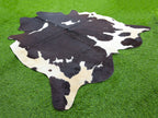 Black and White Panda Print Cowhide Rug