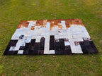 Tricolor Cowhide Hair On Patchwork – Runner Rug – Designer Rug