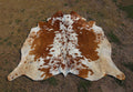 Tan Brown and White Soft Cowhide Rug
