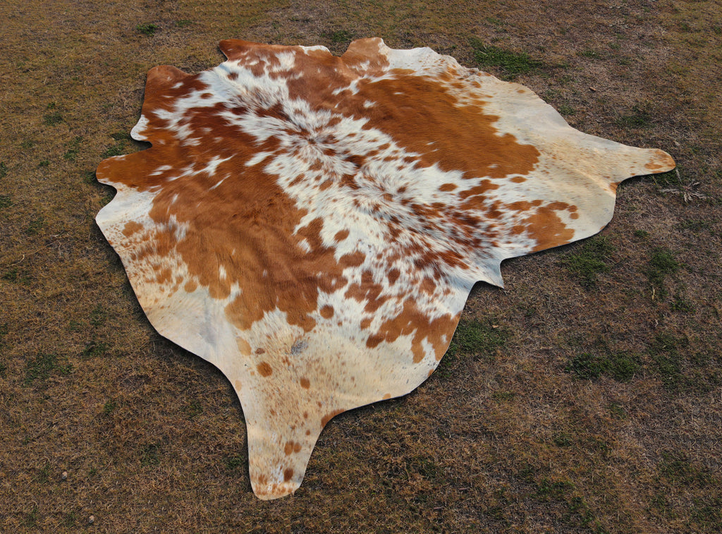 Tan And White Cowhide Rugs Style 15