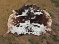 Chocolate Brown and White Luxury Cowhide Rug
