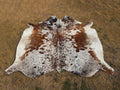 Tricolor Salt and Pepper Print Cowhide Rug