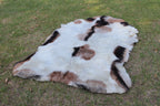 Premium Tricolor Spotted Goatskin Rug