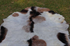 Premium Tricolor Spotted Goatskin Rug