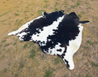 Black and White Hereford Cowhide Rug