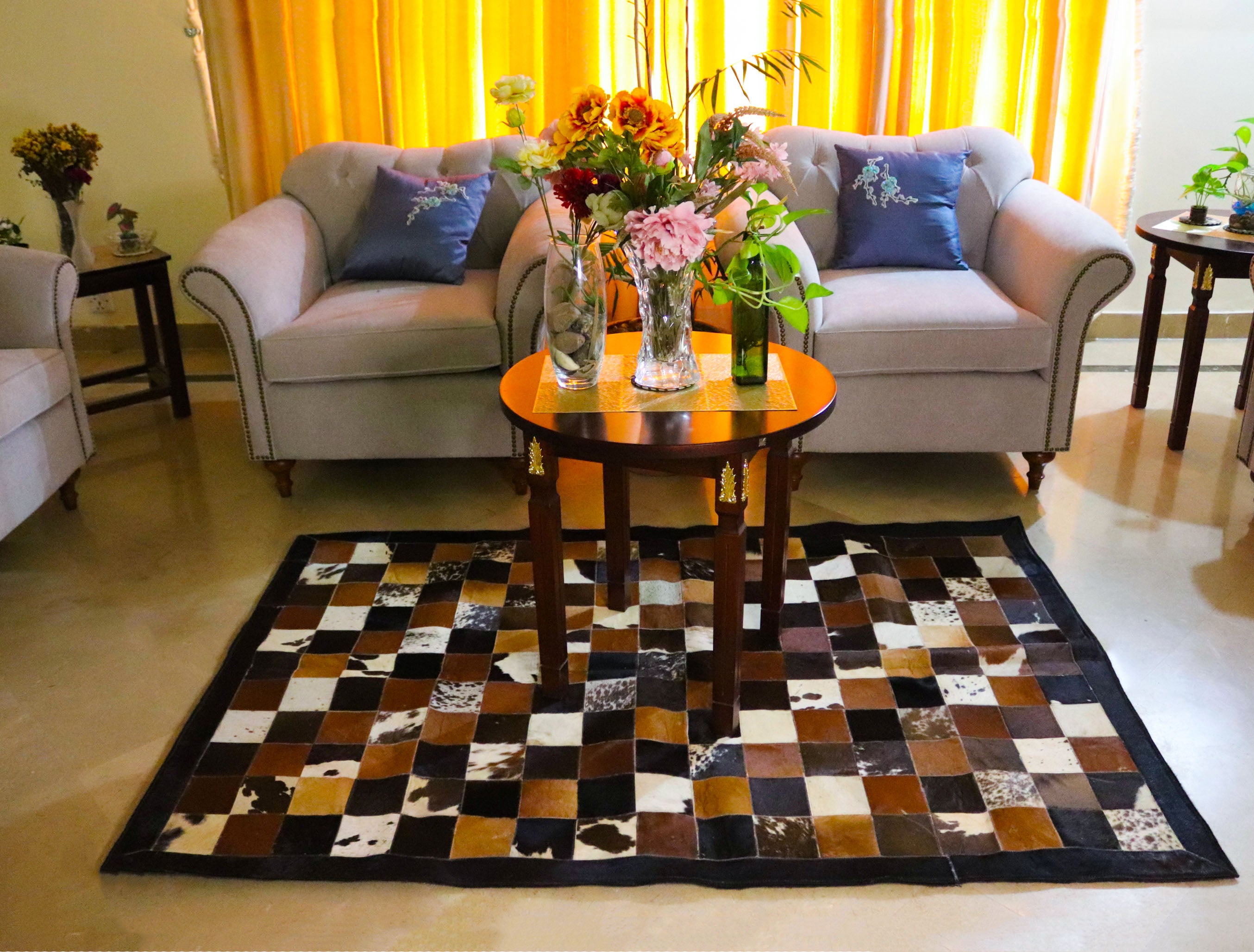 Tricolor Custom Patchwork Rug – Designer Rug