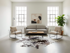 Chocolate Brown and White Speckled Cowhide Rug