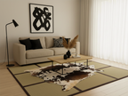 Chocolate Brown and White Cowhide Rug