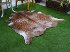 Reddish Brown Cowhide in Salt and Pepper Print