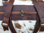Duffel Bag with Fringe Tassels – Salt and Pepper Print