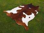 Brown and White Panda Print Hair-On Cowhide Rug