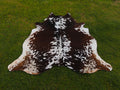 Tricolor Speckled Cowhide Rug for Home Décor