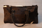 Cowhide Duffel Bag - Black and White