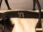 Exclusive Black and White Cowhide Duffel Bag