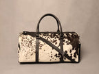 Cowhide Duffel Bag - Spotted Black and White