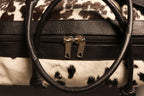 Cowhide Duffel Bag - Spotted Black and White