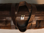 Chocolate Brown Duffel Bag - Made from Brindle Cow Skin