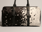 Cowhide Duffel Bag - Unique Buckle Style Handles