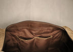 Cowhide Duffel Bag - Brown and White