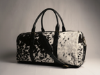 Cowhide Duffel Bag - Unique Buckle Style Handles