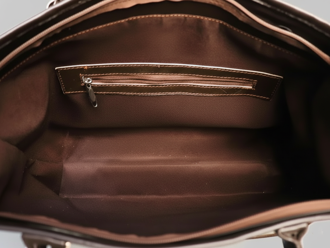 Cowhide Tote Bag - Spotted Brown and White