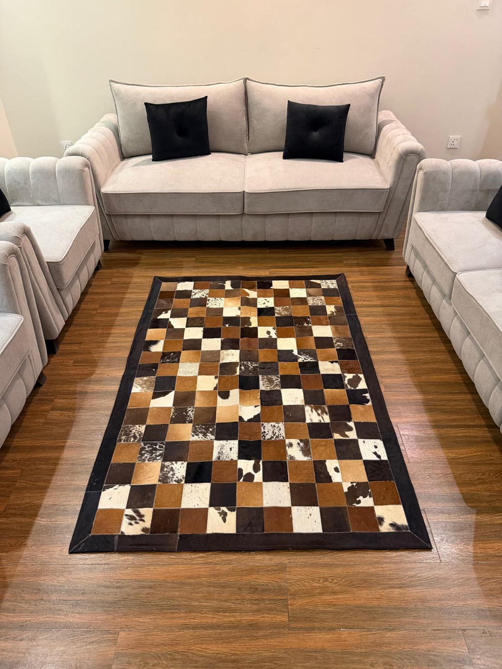 Tricolor Custom Patchwork Rug – Designer Rug