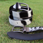 Cowhide Hair-On Leather Belts - Genuine Cow Skin Unisex Belts